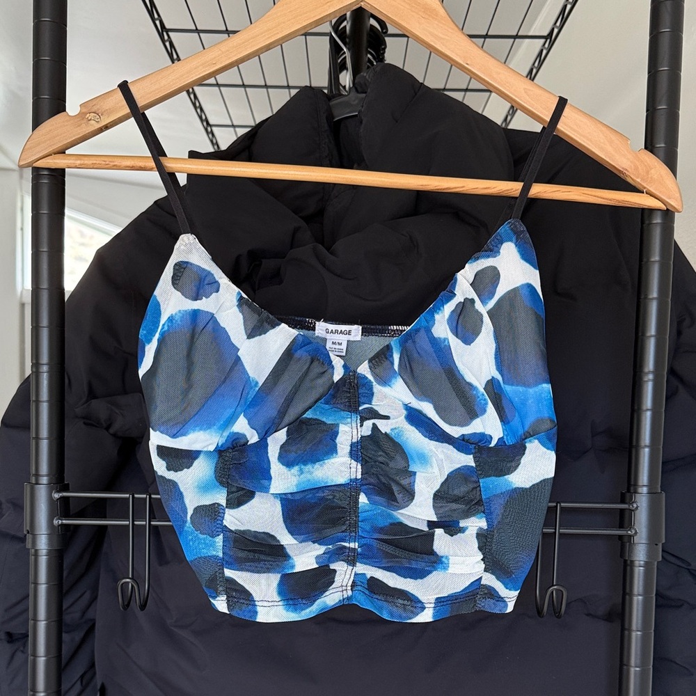Garage Mesh Cropped Tank Top